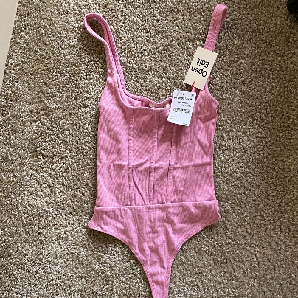 Open Edit Pink Women's Bodysuit